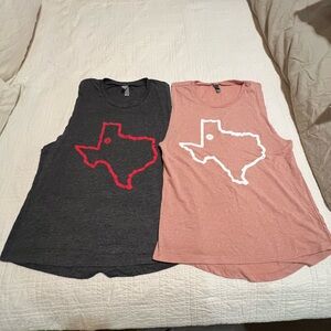 Bundle of 2 Next Level Pure Barre Texas Tank Tops (L/XL)